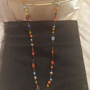 Long Multi color Bead necklace